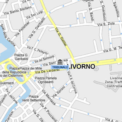 Mappa cartografica di Livorno
